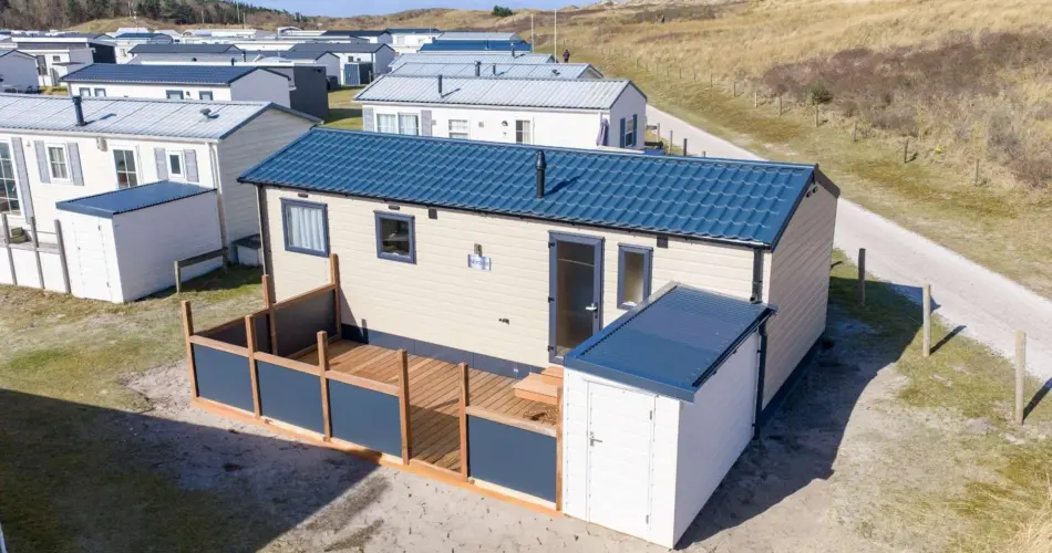 Chalet 26 bovenaanzicht terras duinen duinoord