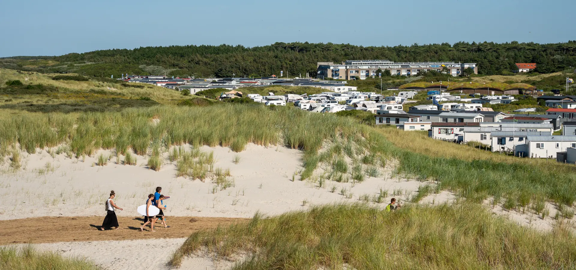 Camping aan het strand