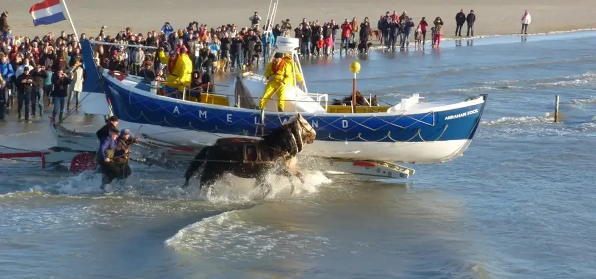 Lancering Paardenreddingsboot Ameland